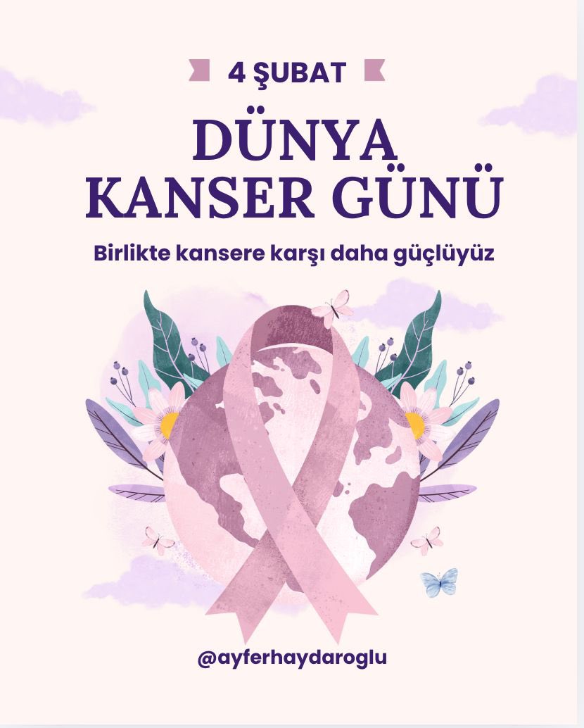 Kanser taramalarını ihmal etmeyin. Bedeninizle ilgili olun. Eğer, elinize gelen bir kitle, 15 günü geçen yara, öksürük veya kanama gibi a yakınmalarınız varsa kanser belirtisi olabilir. Doktora hemen başvurun.
Kanserden değil, geç kalmaktan korkun.
ProfDr Ayfer Haydaroğlu
#4Şubat