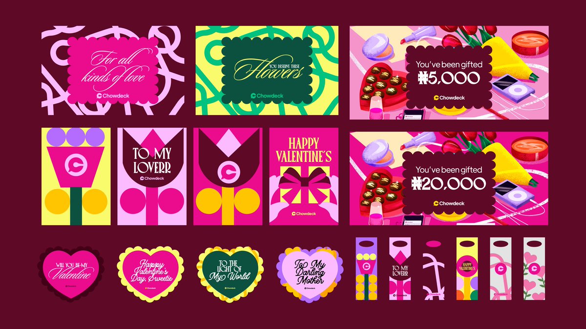 obasolaaa's tweet image. one month at @chowdeck 💅🏿💃🏿

we just launched a full valentine’s campaign - leading the visual direction, OOH, brand system, every touchpoint. doing the best work of my lifeeee!

overnight cooking sessions, tight timelines, fire team, insane execution. you’re gonna love this.