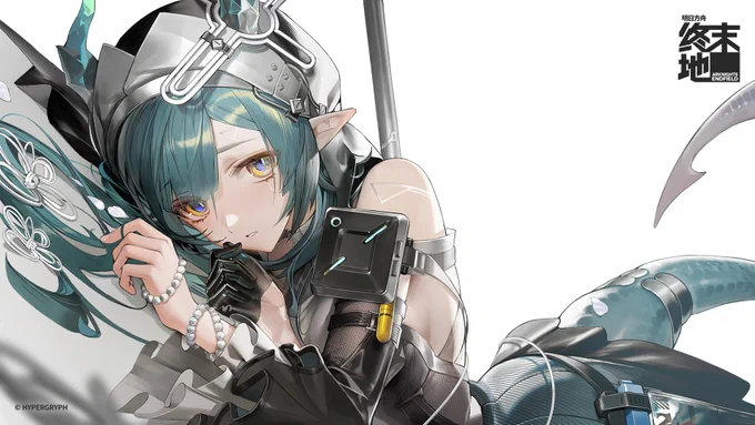 #エンドフィールド にて、スノーシャインとザイヒのオペレーター記念画像を描かせていただきました。よろしくお願いいたします!