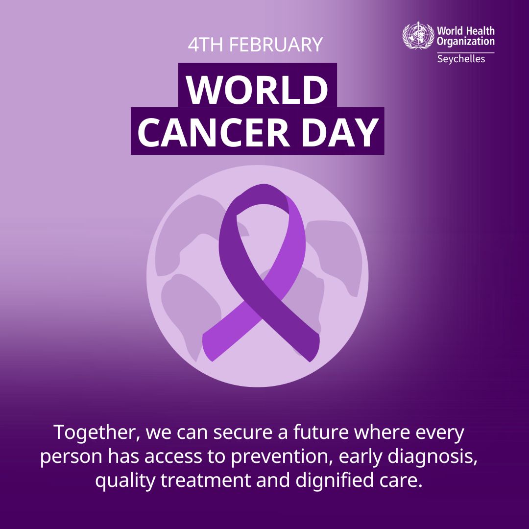 WHOSeychelles's tweet image. Cancer is not only a growing public health emergency. It is also a development challenge that affects families, weakens health systems &amp;amp; slows economic progress.
 
Together, we can build a future where everyone has access to prevention, early diagnosis and quality treatment.