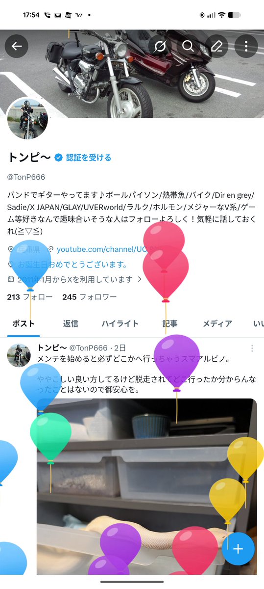 トンピ～ tweet media