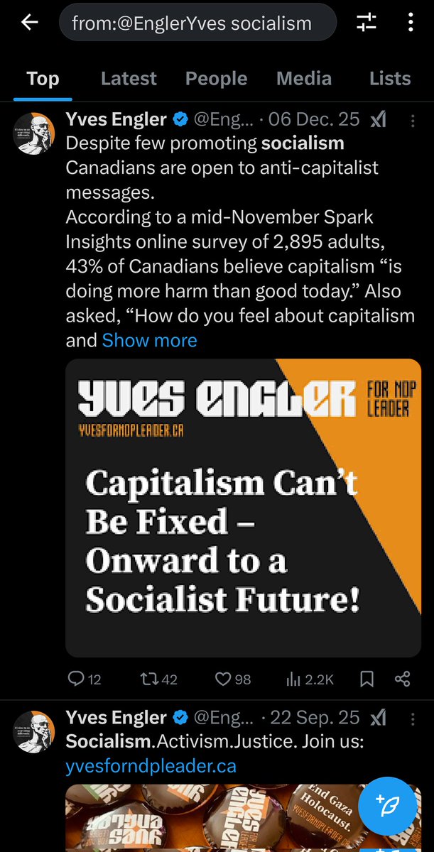 JimSkeptical's tweet photo. Why's frmr NDP Doly following these people? Specifically Fiona who's a coordinator for Revolutionary Communist Party (of Canada). It's possible she's the type of Progressive that flirts with Socialism while pursing reformism, not revolution, but I can't see more of her follows
1/ https://t.co/WzPtWANXKW
