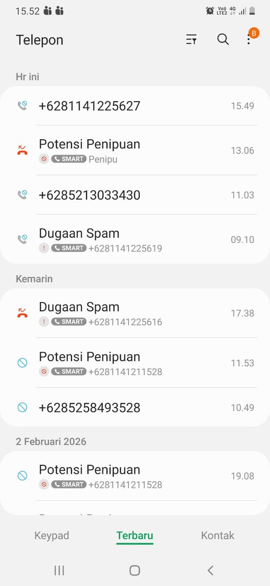 patraputra's tweet photo. tolong ya @Telkomsel. nomer nomer ini meresahkan sekali. https://t.co/cWeHMV9B3b