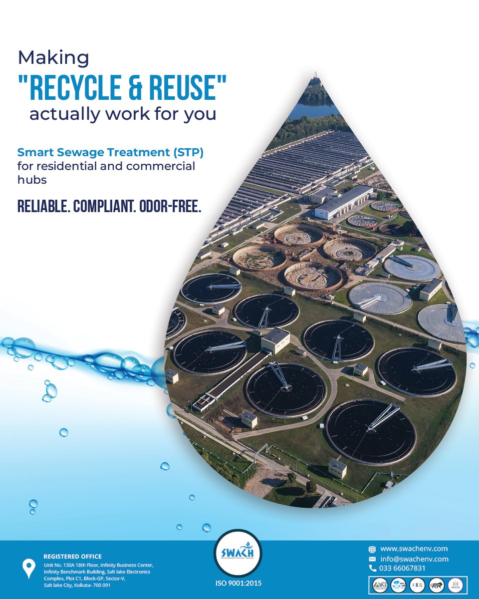 swachenv's tweet photo. At Swach Environment, we design our STPs to take those worries off your plate. 

#SwachEnvironment #SewageTreatment #STP #WaterRecycling #UrbanSustainability #PropertyManagement #FacilityManagement #GreenBuilding #WaterConservation #SustainableLiving https://t.co/DfRmkrXX2H