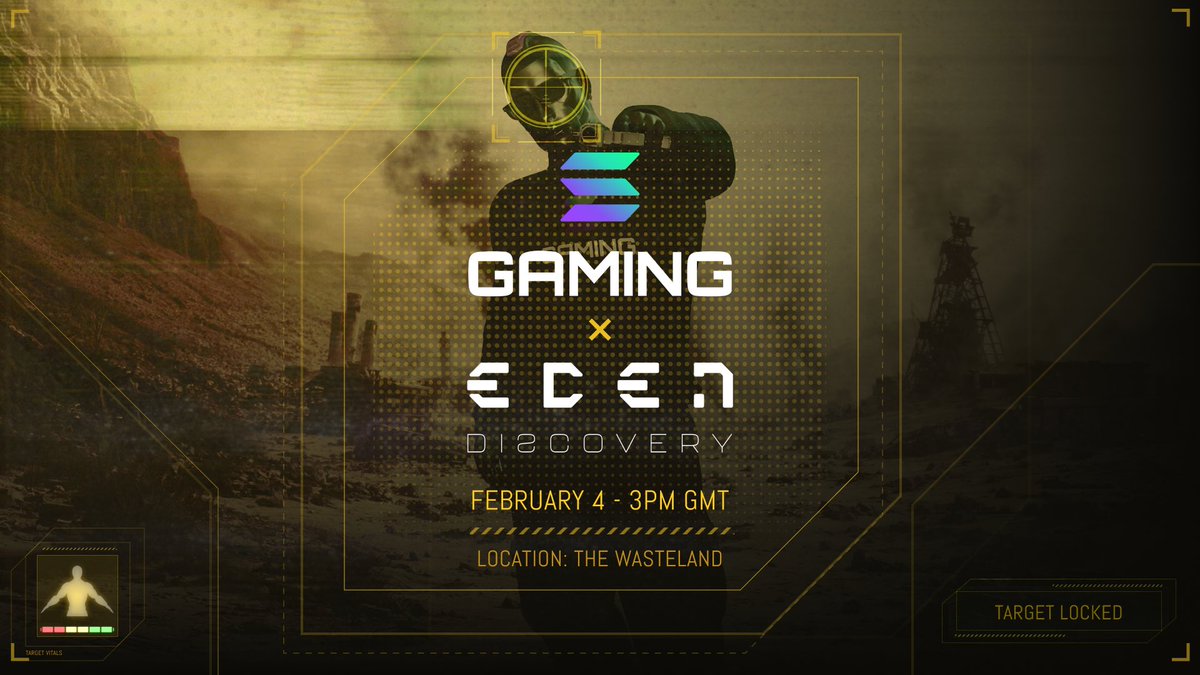 Today, the regular Wasteland Weekly will be in Eden. 

Together with <a href="/solanagaming/">Solana Gaming</a> we will show you the latest updates. 

See you at 3PM UTC Humans.