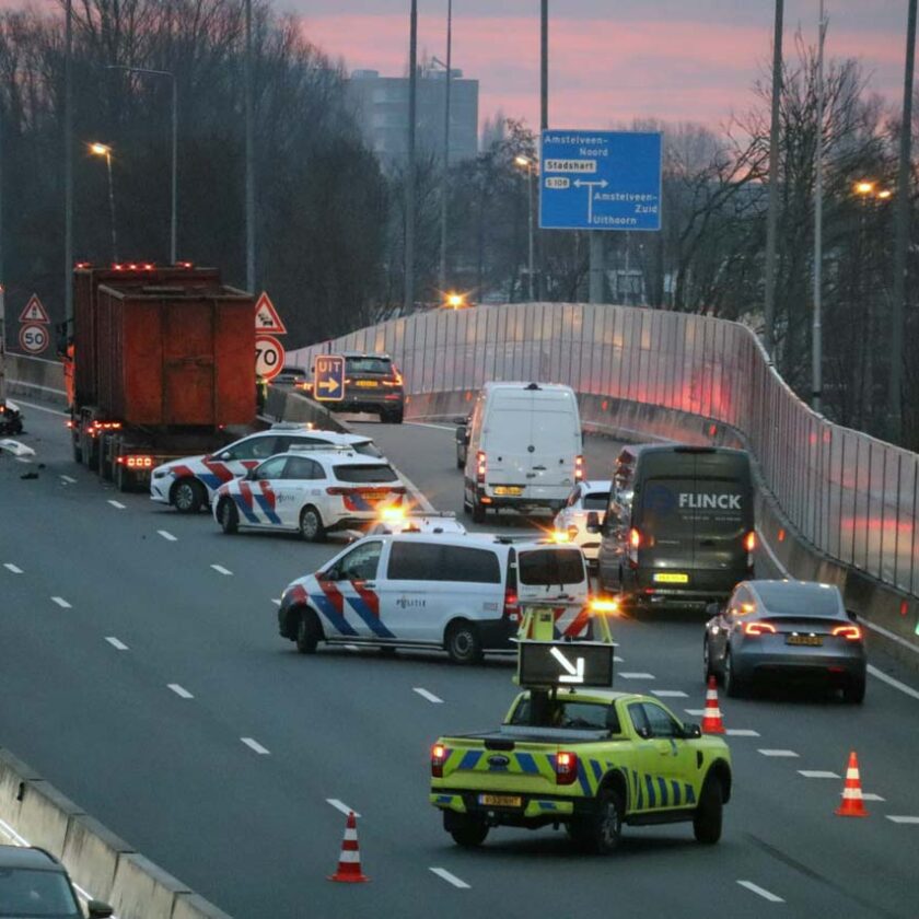 Zwaar ongeval op A9 zorgt voor verkeershinder