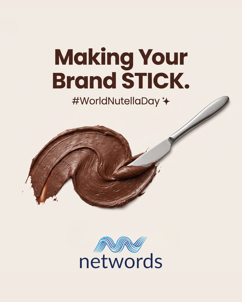 NetwordsDigital's tweet photo. The secret sauce to a "sweet" ROI. 🍫

A winning PPC strategy is a lot like Nutella. It’s all about the perfect blend.
Too many ads are dry. We add the data, the creative, and the targeting to make your brand stick.

Happy #WorldNutellaDay! ✨
#MarketingStrategy #PPC #AgencyLife https://t.co/pUL87NamXF