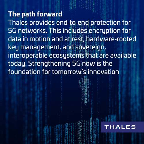 ThalesDigiSec's tweet image. #6G hype is loud, but critical comms still ride on #4G cores 🚨 

That’s a risk we can fix now. 

True #5GSA = 
✅ Dedicated slices 
🔒 Advanced security 
⚡ Edge computing
🛡️ #PQC-ready identity 

Learn more 👇
thls.co/w1yC50Y5ZhB