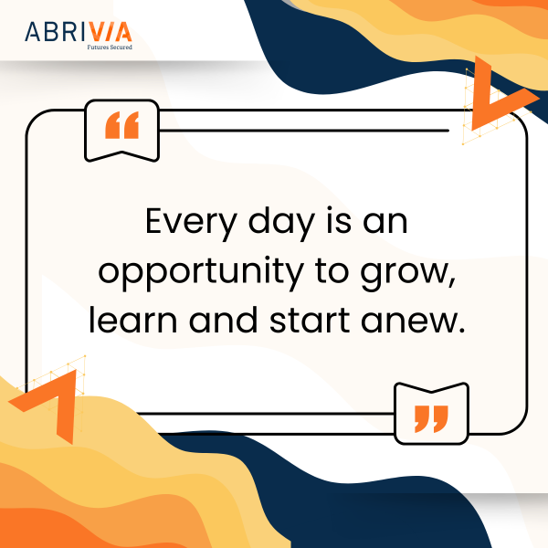 Every day offers a fresh start and a new chance to refine your skills. Don't let yesterday’s hurdles hold you back - today is a perfect opportunity to learn something new and grow into the professional you want to be.

#GrowthMindset #CareerDevelopment #FreshStart #TeamAbrivia