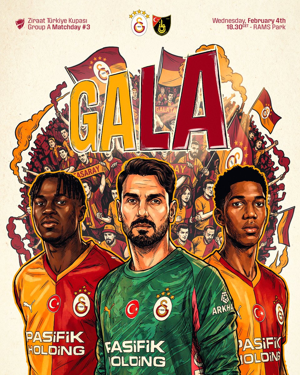 Galatasaray's tweet photo. Matchday in Turkish Cup.

#GSIST #TurkishCup https://t.co/eXYuM1lsJF