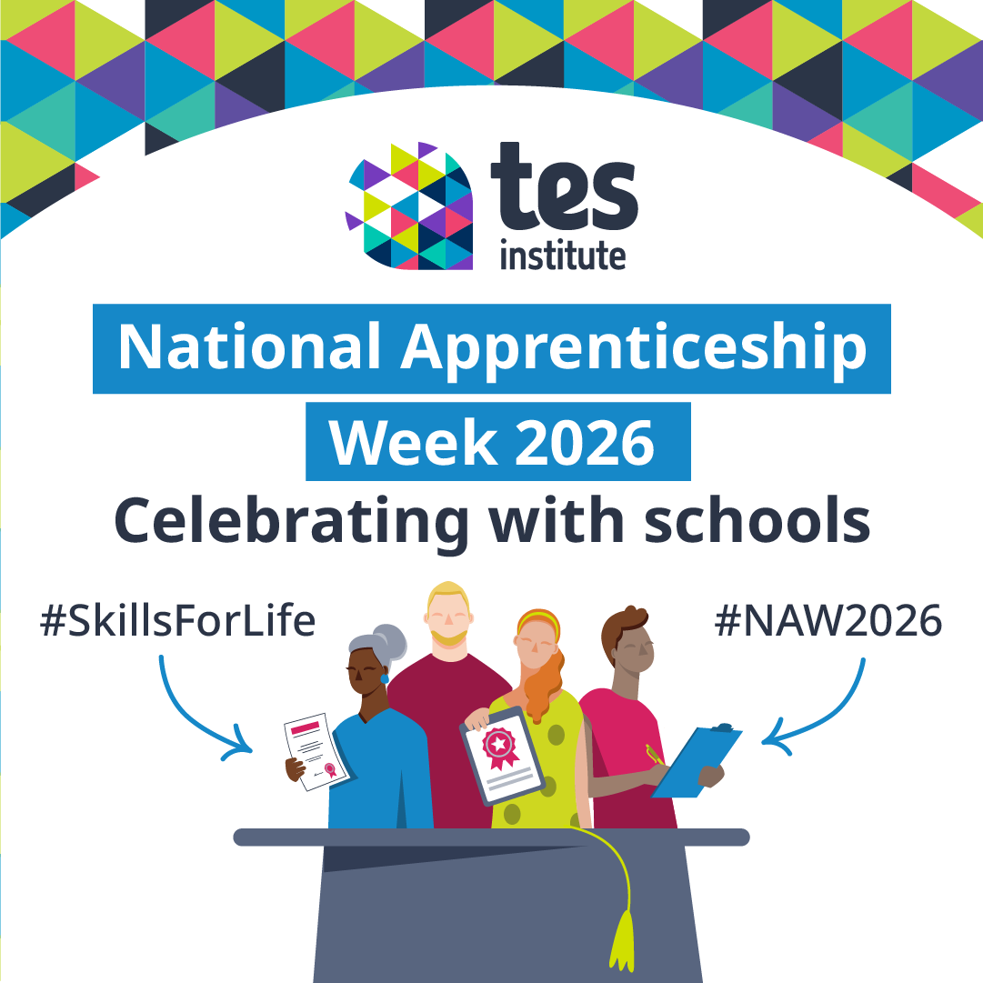 Join us from 9-15 February in celebrating National Apprenticeship Week! 
 
👉 Discover our range of resources and information on apprenticeships for schools: eu1.hubs.ly/H0rrRRl0

#tesinstitute #teachertraining #pgta #teachingassistantapprenticeship #naw2026 #skillsforlife