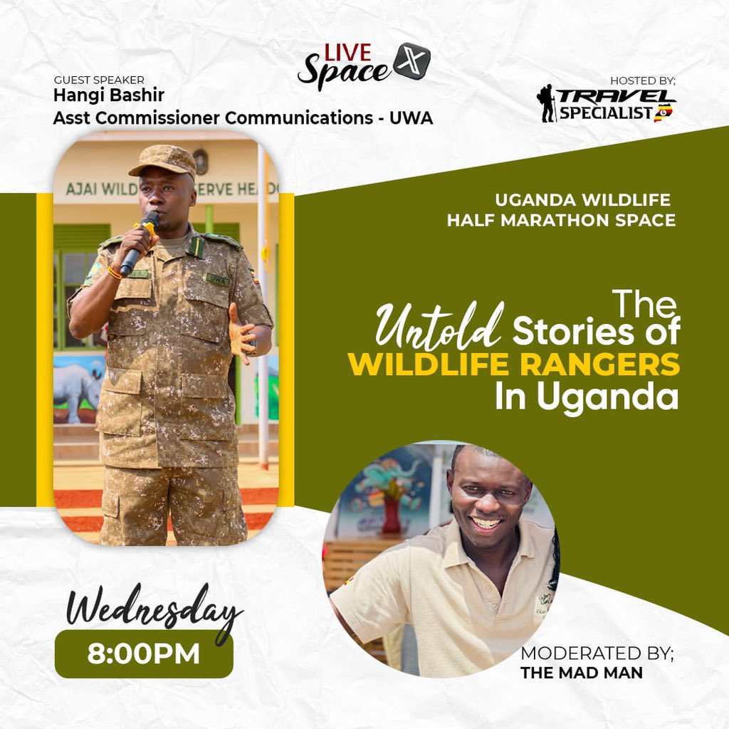 Muyodi_Shakie's tweet photo. Tonight we go beyond the uniform.
Untold Stories of Uganda’s Wildlife Rangers LIVE Space, 8pm
Tap in, listen, and learn.
#UWHM https://t.co/ivwEo2DXkY