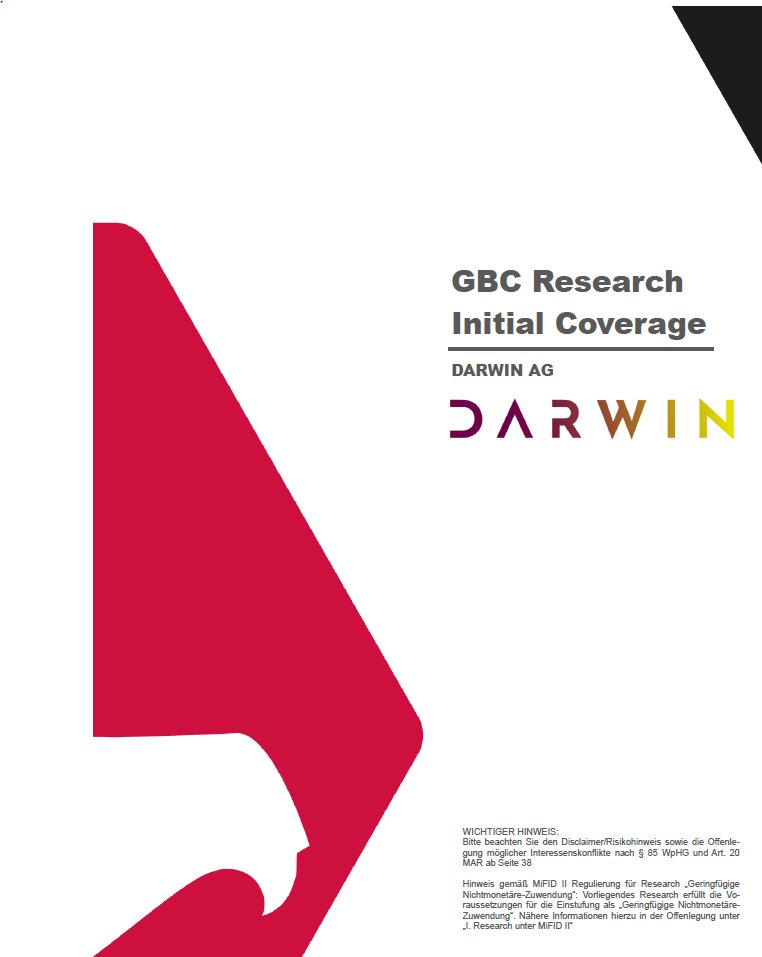 GBC_Research's tweet image. DARWIN AG (#7V0) #Initial Coverage Rating: Kaufen Kursziel: 30,00 € "Fokussierte HealthTech-Wachstumsstory mit starker Bilanz und skalierbarem   Kerngeschäft" #SmallCaps #Börse #Aktie #Research   #Gesundheit t1p.de/hr17b