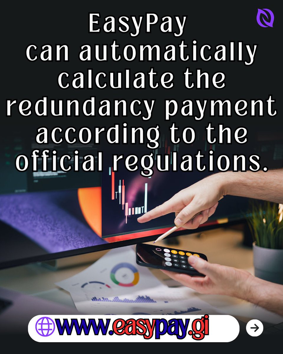 EasyPay can help automatically calculate redundancy payments according to current Gibraltar legislation.

Contact us for more information. Visit easypay.gi

#gibraltarpayroll #gibraltarbusiness #easypay #gibraltaraccountants #gibraltartax #gibraltarpayroll