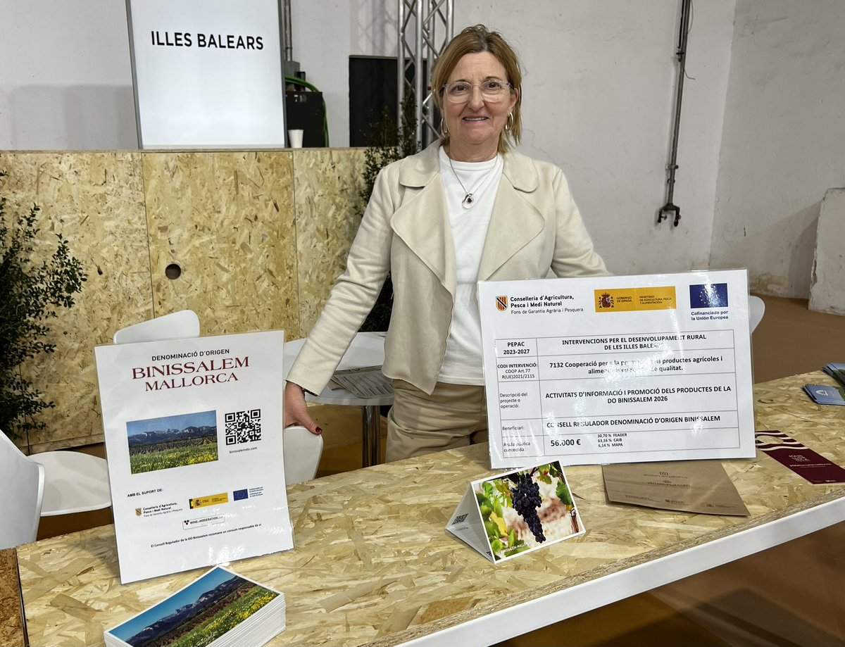 BinissalemDO's tweet photo. DO Binissalem en #BarcelonaWineWeek2026 stand de Islas Baleares, junto a bodegas de IGP Mallorca, DO Pla i Llevant, VT Ibiza, Menorca y Formentera.
Muestra conjunta de la diversidad y calidad del vino de calidad. @AgriculturaGOIB 
#BWW2026 #DOBinissalem #VinoMallorca https://t.co/Eubbm1bBEB