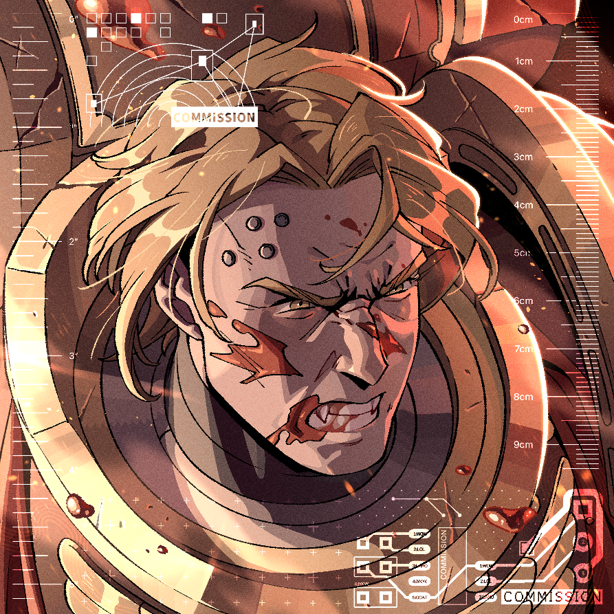 #warhammer40K
Commission！
Blood Angel：😡😡😡