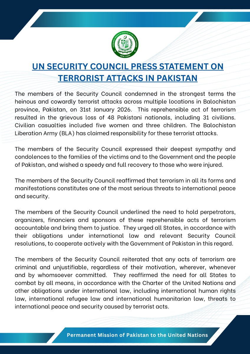 Ministry of Foreign Affairs - Pakistan tweet media