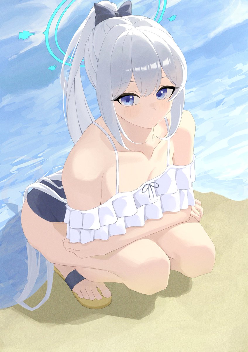 azashirokp's tweet photo. 月雪ミヤコ(水着)　#BlueArchive #ブルアカ https://t.co/4lb47MyhW4