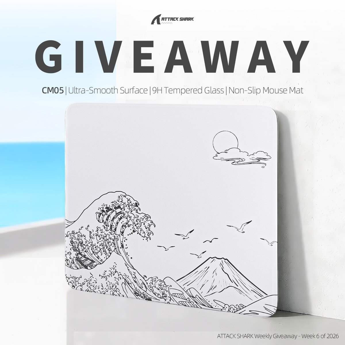 ATTACK SHARK Weekly Giveaway - Week 6 of 2026🎉
👉To enter:
gleam.io/YxYBA/attack-s…
🎁Prize: ATTACK SHARK CM05 MOUSEPAD
📝Terms: announced on Feb. 11.
👉Where to buy:
attackshark.com/products/attac…
👑Last winner
Leonardo T, #63516, Congratulations