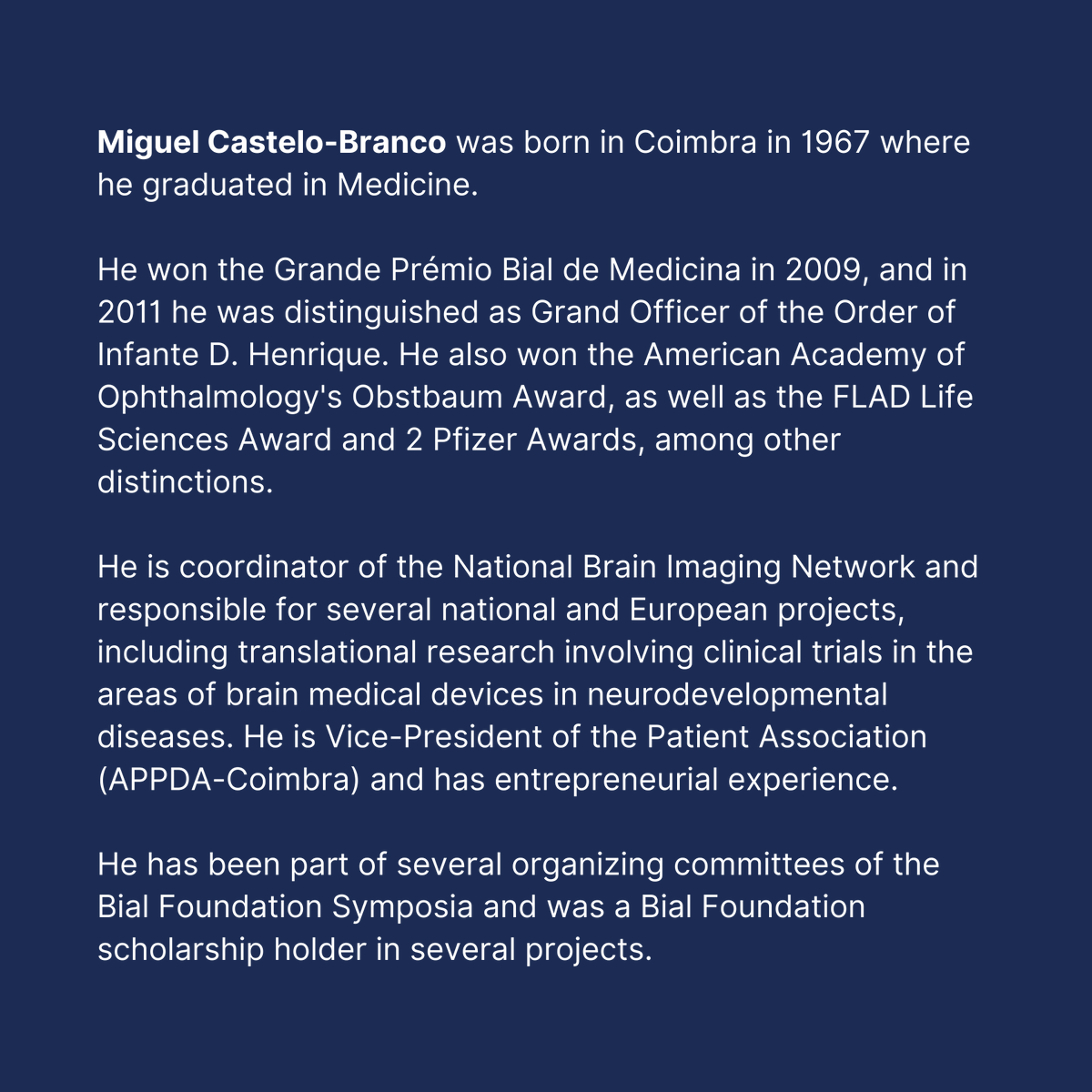 Bial Foundation tweet media