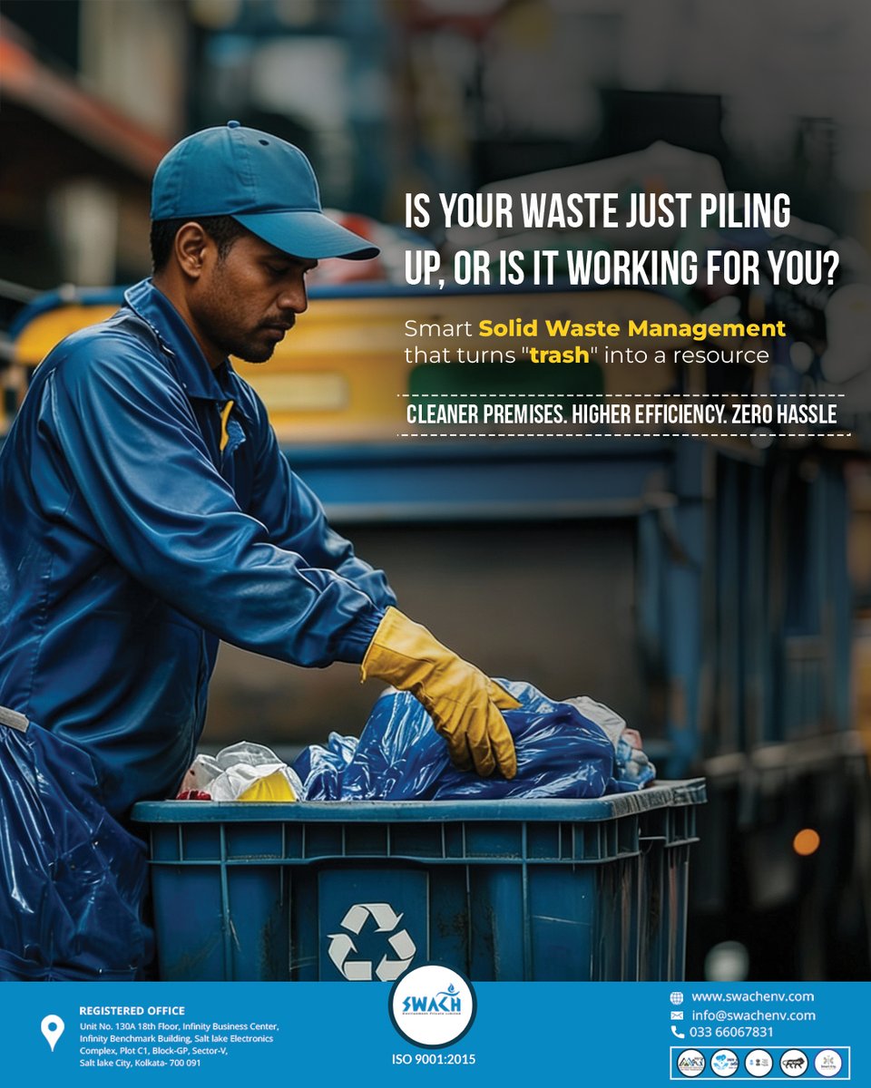 swachenv's tweet photo. At #SwachEnvironment, we help you move toward a circular approach. 

See how we’re changing the game in #SolidWasteManagement: 👉 https://t.co/0U4hbNew8T 

#WasteSegregation #CircularEconomy #CleanIndia #WasteToWealth #IndustrialWaste #SustainableLiving #ZeroWaste #FacilityMan https://t.co/XQzoXoHDgI