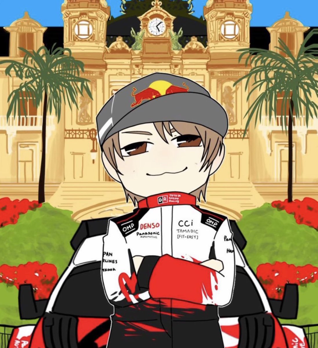 RaSc5y's tweet photo. 手癖が出てきてどんどんデフォルメ化していった時の勝田選手ファンアート https://t.co/Px0cJsaUfN
