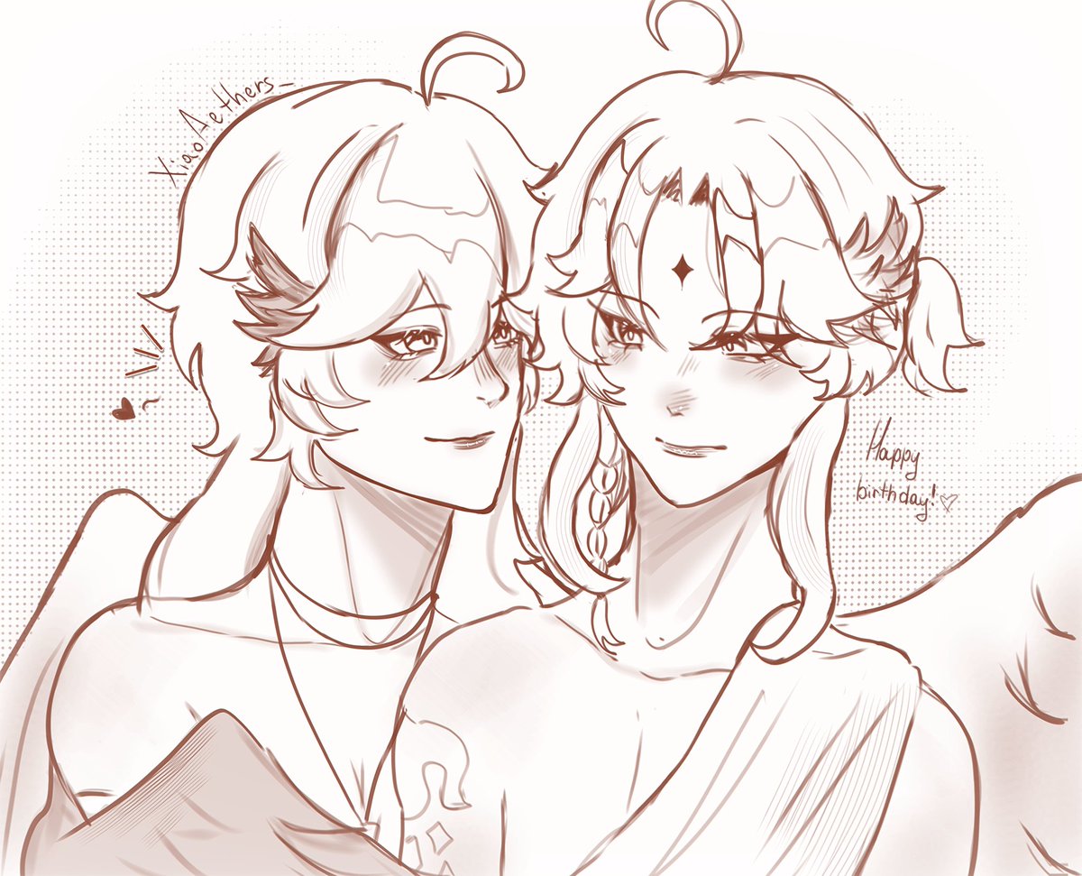 Babies for <a href="/INK_0w0/">_°lullaby°_</a> ,happy birthday!!!
#XiaoAether