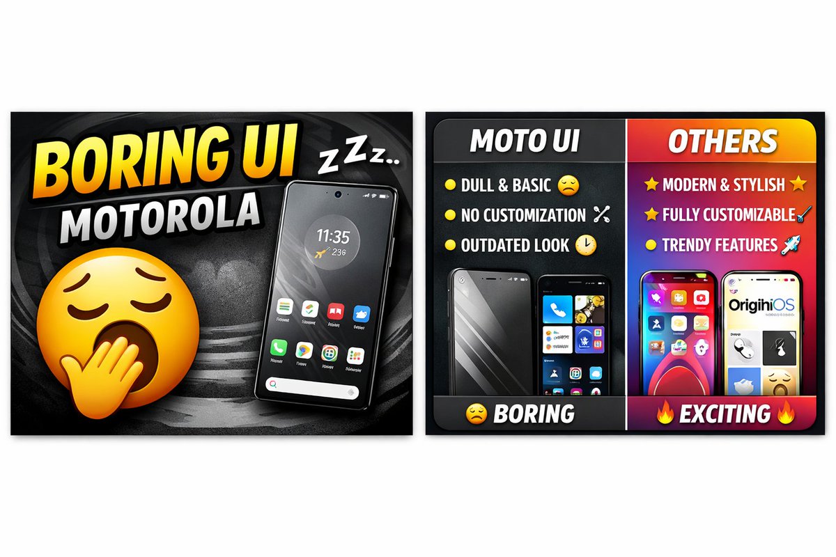 Shssss01's tweet photo. Using Moto Edge 50 Neo and the UI feels BORING. No innovation, no excitement.While Realme brings new trends &amp; deep customization with OriginOS Motorola is still stuck with a plain UI. Please wake up and fix this with Android 16. Your hardware deserves a better UI @motorolaindia https://t.co/Q4fN0aMCD8