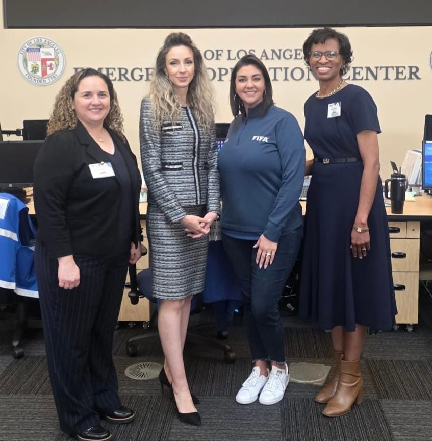 LuciaSava1's tweet photo. Attended a seminar by LA Emergency Management (EMD) with FIFA, LA28 &amp; U.S. State Dept. Office of Foreign Missions.
Key focus: major LA sporting events &amp; the power of international collaboration. 🤝
#CGLosAngeles #SportsEvents #Diplomacy #FIFA #LA28 https://t.co/2Ci71NEuP1