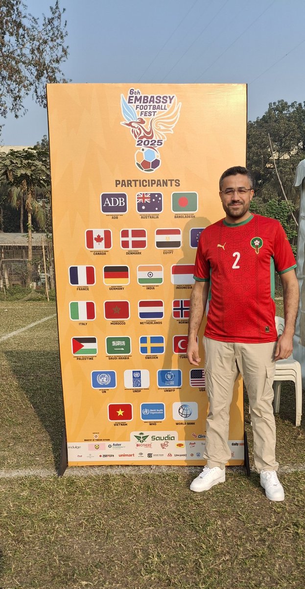 Congratulations to <a href="/BDMOFA/">Ministry of Foreign Affairs</a> on the successful organization of the 6th Embassy Football Fest - a true celebration of unity and sports diplomacy.
#Morocco 
#Bangladesh