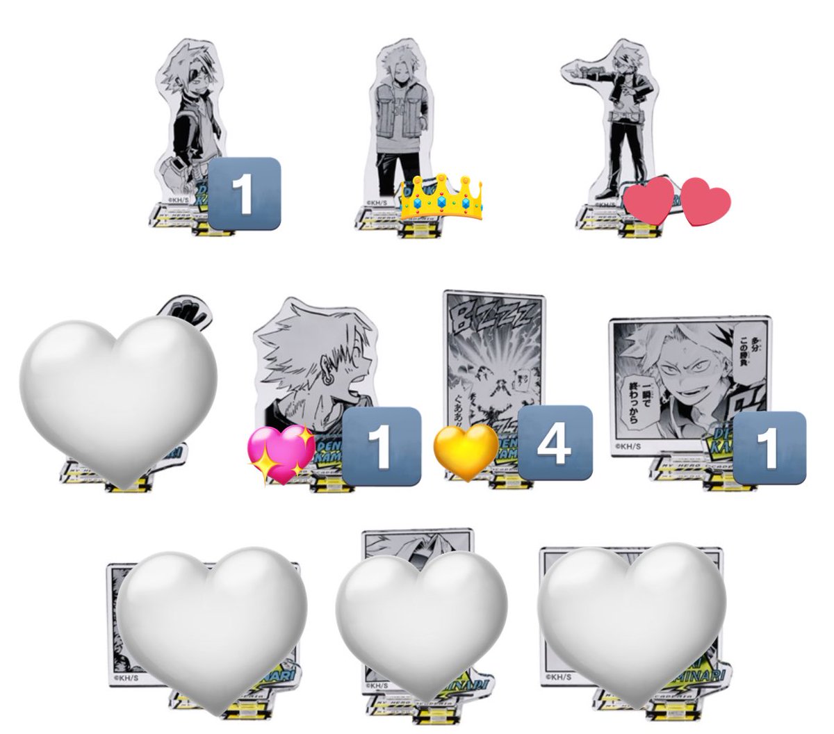 交換】 僕のヒーローアカデミア ヒロアカ アクリルフィギュア