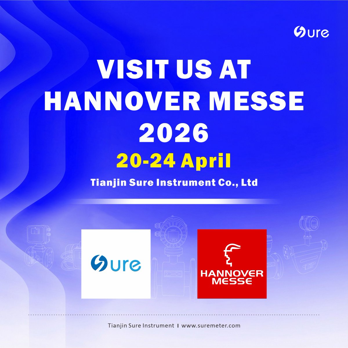 SureInstrument's tweet photo. 🎉 Exciting News! 🎉

We are thrilled to announce that Tianjin Sure Instrument Co., Ltd will be exhibiting at HANNOVER MESSE 2026 in Germany!

📅 Dates: April 20–24, 2026
📍 Location: Messegelände, D-30521 Hannover, Germany
🏢 Hall: 27 | Booth: J03-18 https://t.co/0PNoSOfa3r