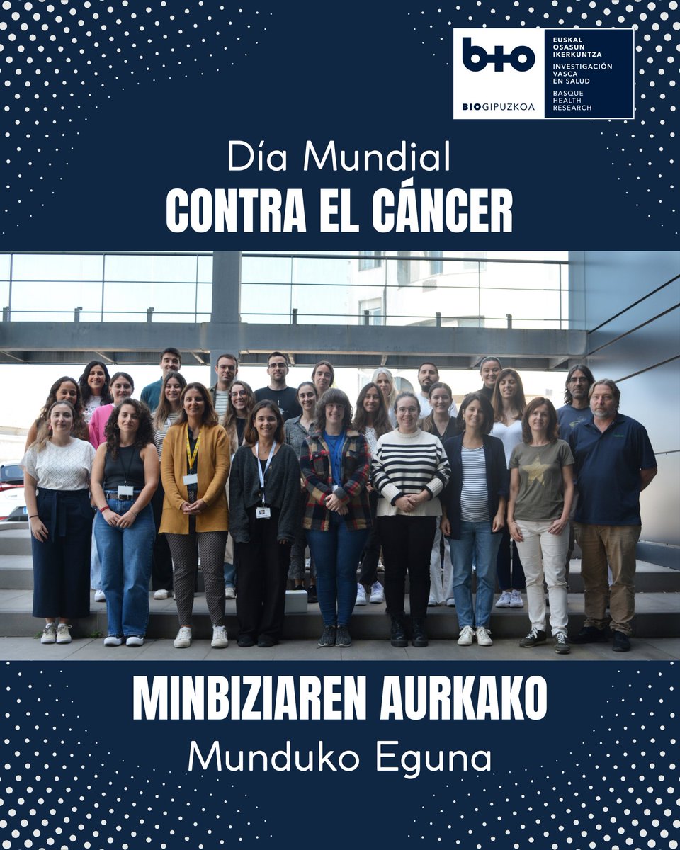 Día Mundial contra el Cáncer

Desde #Biogipuzkoa, con la investigación que realizamos en cáncer, queremos aportar nuestro granito de arena. 🔬

📚 Durante el año os contamos las investigaciones que todos ellos realizan y que podéis consultar en la noticia:
f.mtr.cool/ecxvuhqvut