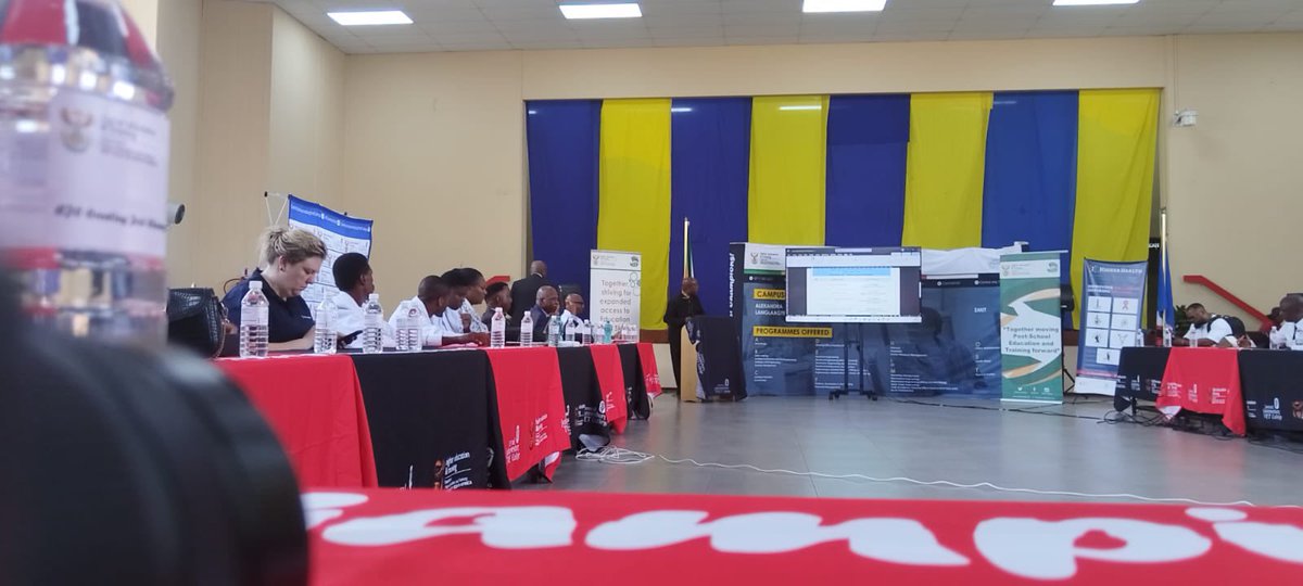 myNSFAS's tweet photo. Currently, we are at @CentralTvet where the Deputy Minister is supported by the @myNSFAS Board and Executive Management.
Forming part of the readiness engagements, are matters around the curriculum, student funding and allowances, wellness,
#myNSFAS2026 #DHET #StateOfReadiness https://t.co/tOEuBAGq8Y