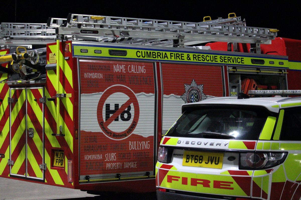 cumbria999's tweet photo. @FireWhitehaven & @fire_workington on a training exercise at the @WorkingtonPort Yesterday Evening.