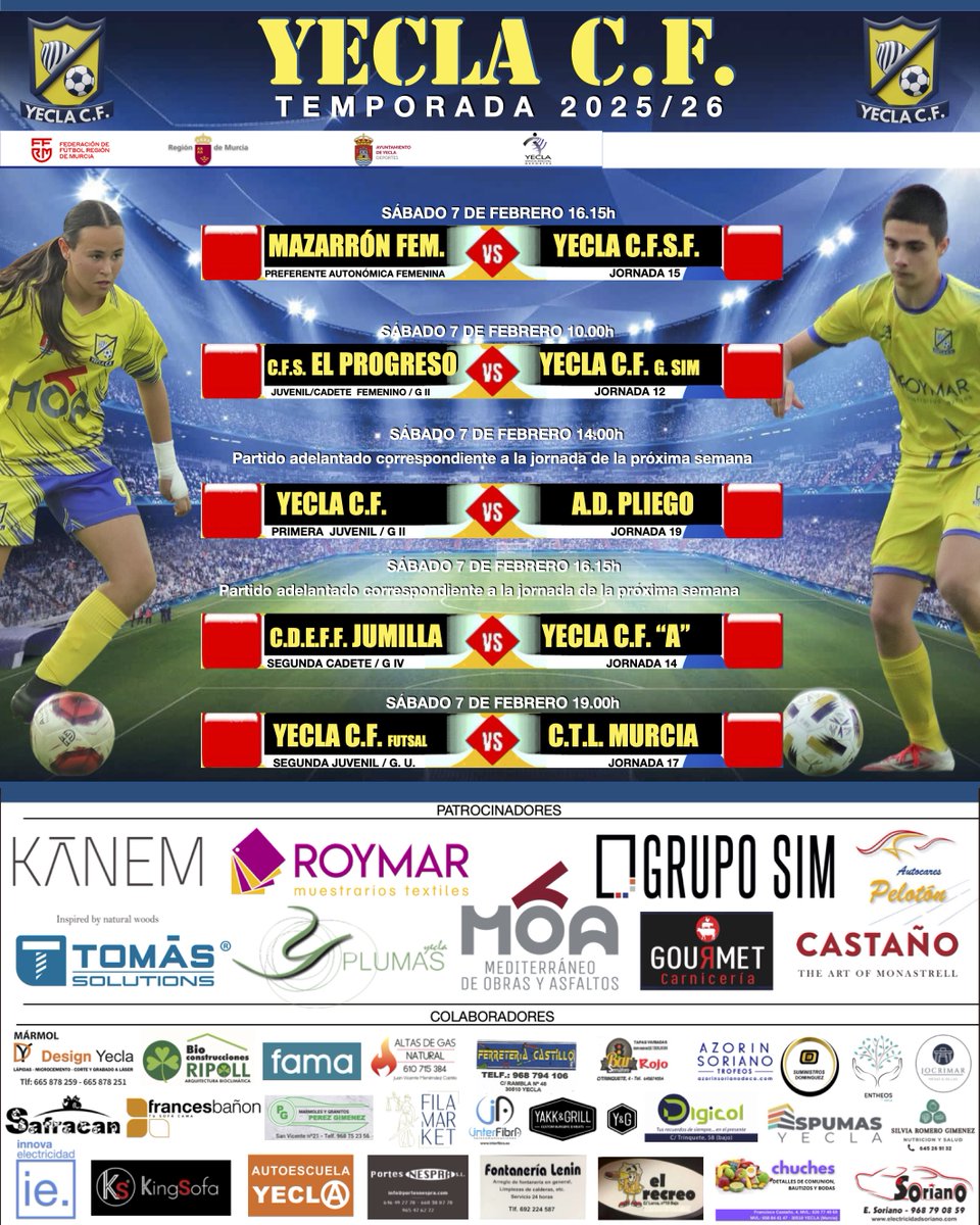 YECLA C.F. Próxima jornada de liga.