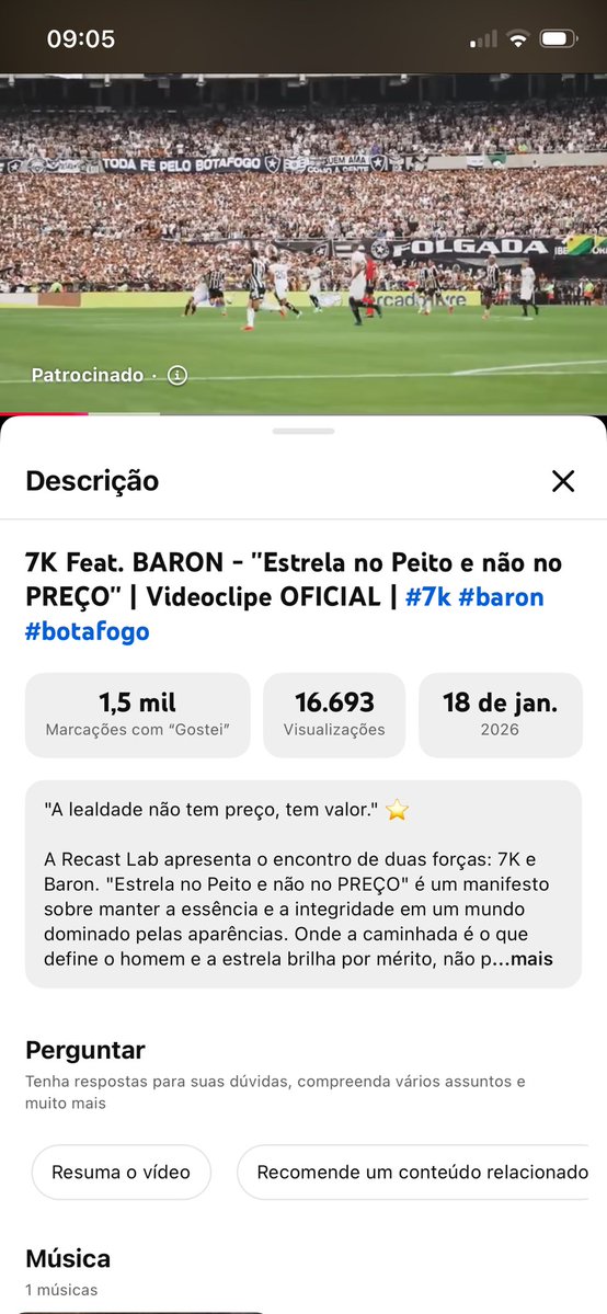 crazymonkeySEP's tweet image. Parça
Fizeram uma musica 
Um Funk
Falando mal do Marlon Freitas, pq ele decidiu sair do Botafofo 
AKkkkkkkkkkkkkkkkkkkkkkkkkkkkkkkkkkkkkkkkkkkkkkkkk que torcida patética