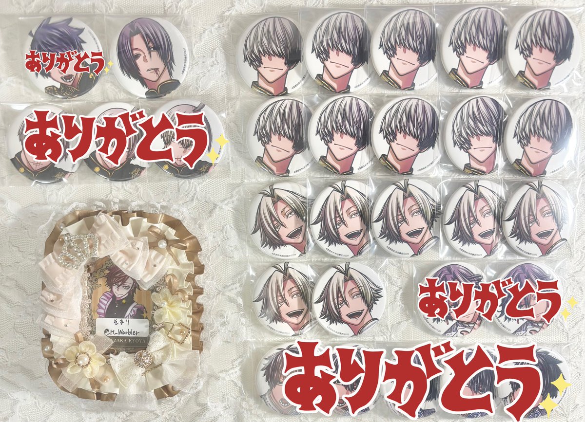 譲渡】桃源暗鬼 コミケ C107 缶バッジ 〈譲〉印南/猫咲/桃宮 〈求