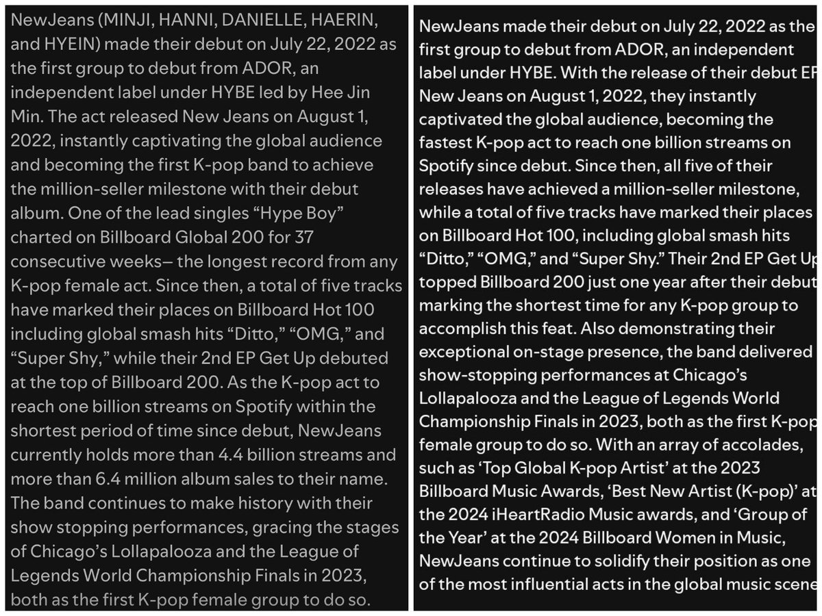 NuNuTokki's tweet image. ADOR บอกศาลเรามีแผนงานนิวจีนส์แล้ว เราพร้อมสนับสนุนพวกเค้าทุกอย่าง อยากปรับความเข้าใจ พวกเค้าเข้าใจค่ายผิดมาเป็นเวลานาน 
.
ตอนนี้ลบชื่อเมมเบอร์ออกไม่พอ ลบผลงานบางอย่างออกด้วย? มาเพื่อสร้สงหรือลบออก ช่วยบอกฉันที