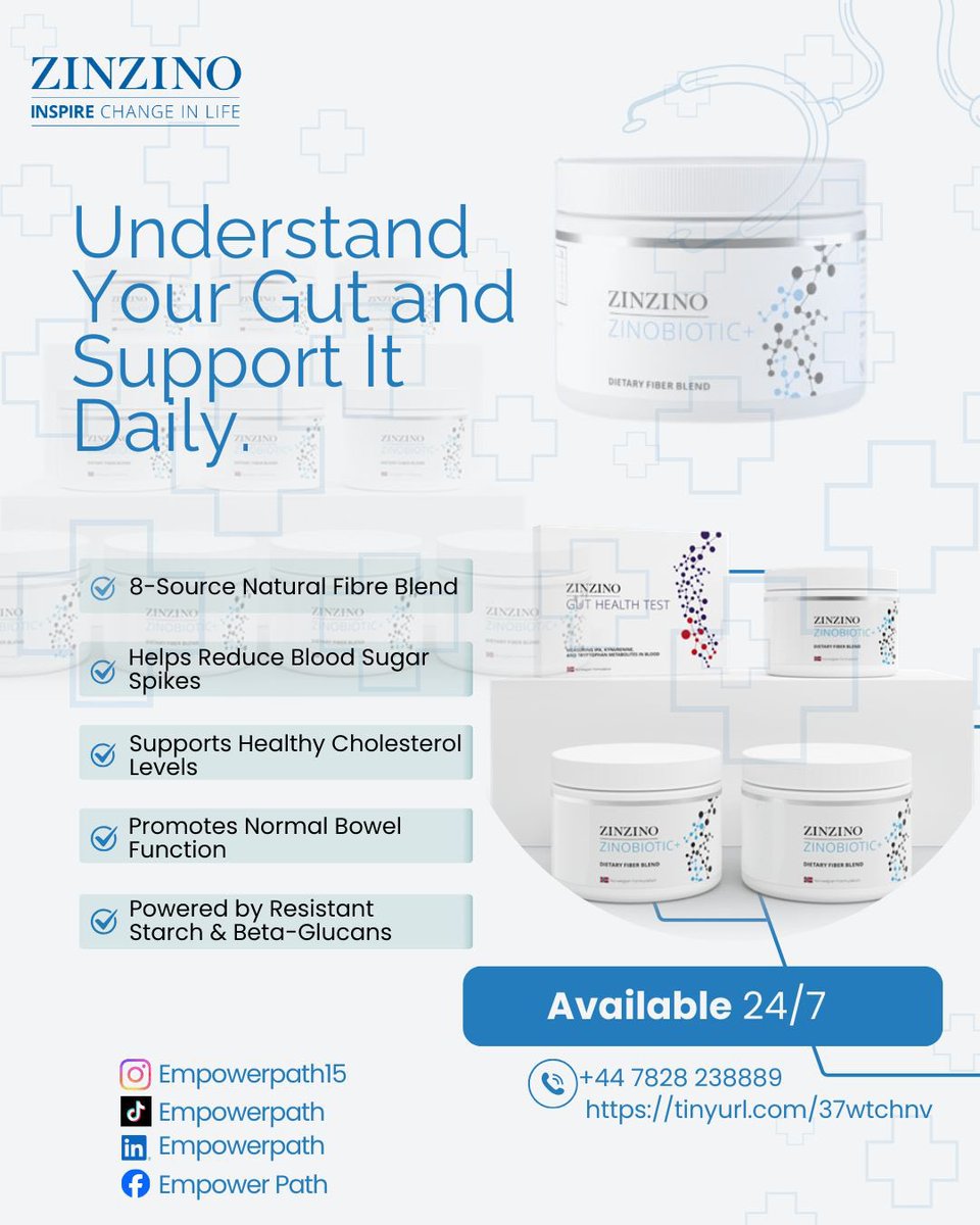 EmpowerPath15's tweet photo. Zinzino Zinobiotic+ helps support your gut daily with an 8-source natural fibre blend designed to promote healthy digestion, balanced blood sugar response, and normal cholesterol levels.

Understand your gut. Support it daily.

#Zinzino #ZinobioticPlus #GutHealth #DigestiveHealth https://t.co/vV2rklkX37