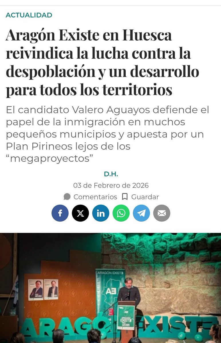 <a href="/AragonExiste_/">Aragón Existe</a> en Huesca reivindica la lucha contra la despoblación y un desarrollo para todos los territorios.

+Info:👇
eldiariodehuesca.com/actualidad/ara…