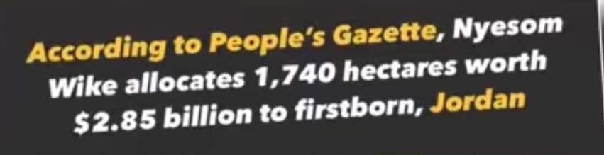 Allegedly wike bought $2.8billion worth of land in his son's name 💔😳