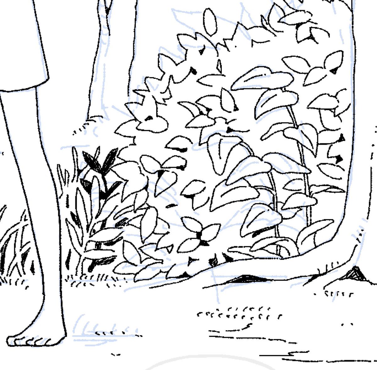 久しぶりの進捗。36話。植物を描くのがすごく楽しい 