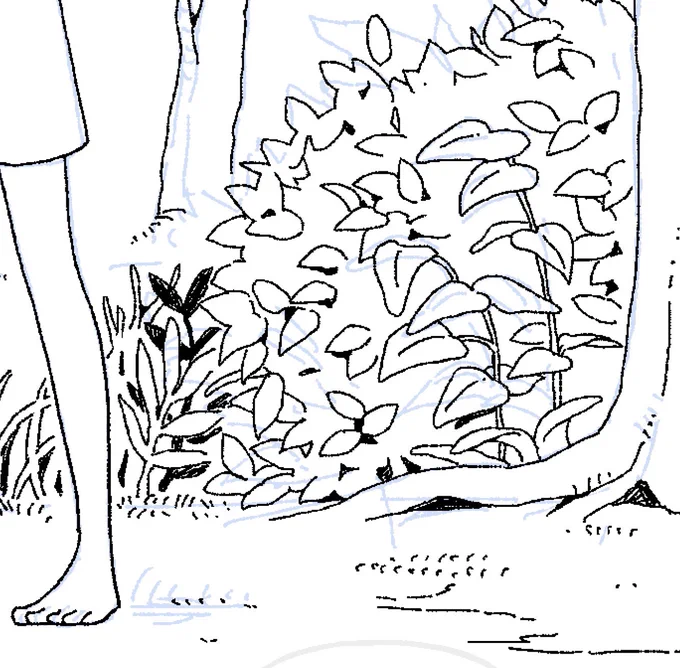 久しぶりの進捗。36話。植物を描くのがすごく楽しい 