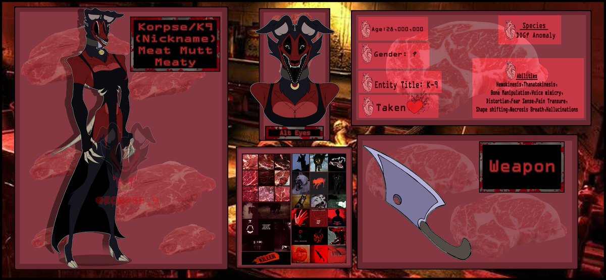 DragulaDraco's tweet photo. "Korpse/K9 (Meat Mutt/Meaty) Main Fursona"
#Anamoly #Backrooms #Horror #Fursona #Furry #Dog #Monster #DogFursona #MonsterFursona #HorrorFursona #Meatcore #FleshCore https://t.co/CwN5UbBM4P