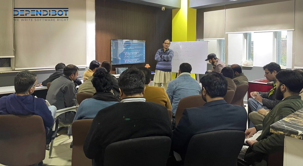 DependiBot's tweet photo. 𝗟𝗲𝗮𝗿𝗻𝗶𝗻𝗴 𝗻𝗲𝘃𝗲𝗿 𝘀𝘁𝗼𝗽𝘀 𝗮𝘁 𝗗𝗲𝗽𝗲𝗻𝗱𝗶𝗯𝗼𝘁.
Our recent technical training session was all about collaboration, knowledge sharing, and meaningful discussions. Great ideas, active participation, and a lot of learning together! 🚀 https://t.co/BTVH5lNwEQ