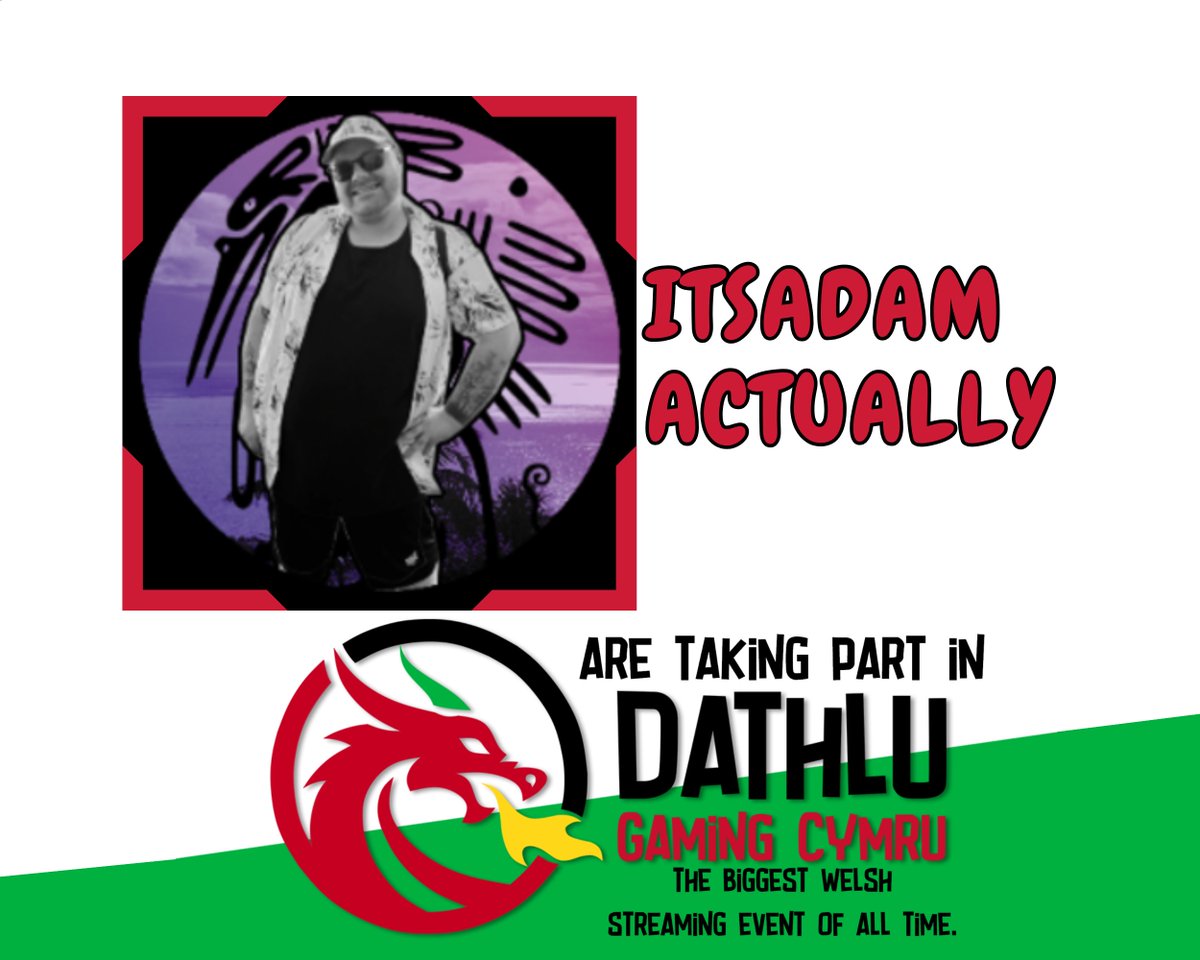 <a href="/Cactusknax/">Cactus - Twitchy Man & VO</a> <a href="/phelpsatron/">Phelpsatron</a> We're excited to welcome <a href="/ItsAdamActually/">ItsAdamActually</a> to their first Dathlu Gaming Cymru!

Adam joined us for our Halloween event a few months ago and we're super stoked to have them back! Adam is a Variety streamer with a cheeky non-PG side.. you have been warned! 👀😈