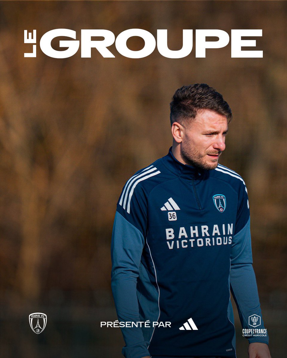 ParisFC's tweet image. 𝑳𝒆 𝒈𝒓𝒐𝒖𝒑𝒆 𝒑𝒓𝒆́𝒔𝒆𝒏𝒕𝒆́ 𝒑𝒂𝒓 @adidasFR ✅ 

Voici les joueurs retenus par Stéphane Gilli et son staff pour le déplacement à Lorient ⚡️

🔵⚪️ #CertifiéParis #ParisFC | #FCLPFC