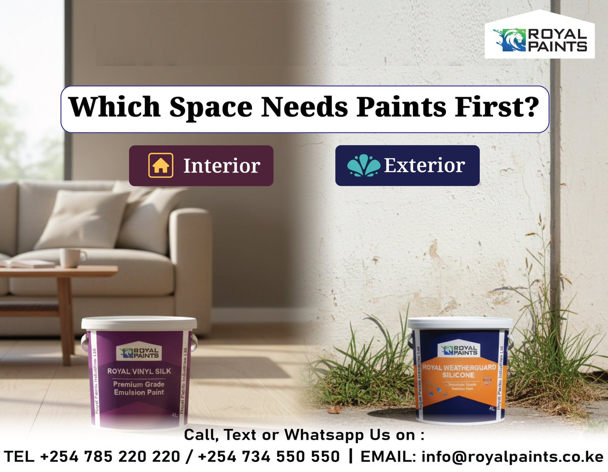 Two spaces, one choice! 🏠🌤️
Which space do you think needs a fresh coat of paint first? Tap your pick: Interior or Exterior!