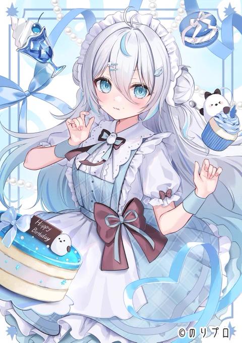 ✧ お仕事 ✧ のりプロ所属 雪ノ精くもち様のお誕生日グッズイラストを担当させていただきました! よろしくお願いいたします!